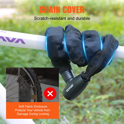 Heavy-Duty Chain Bike Lock - 1.2m